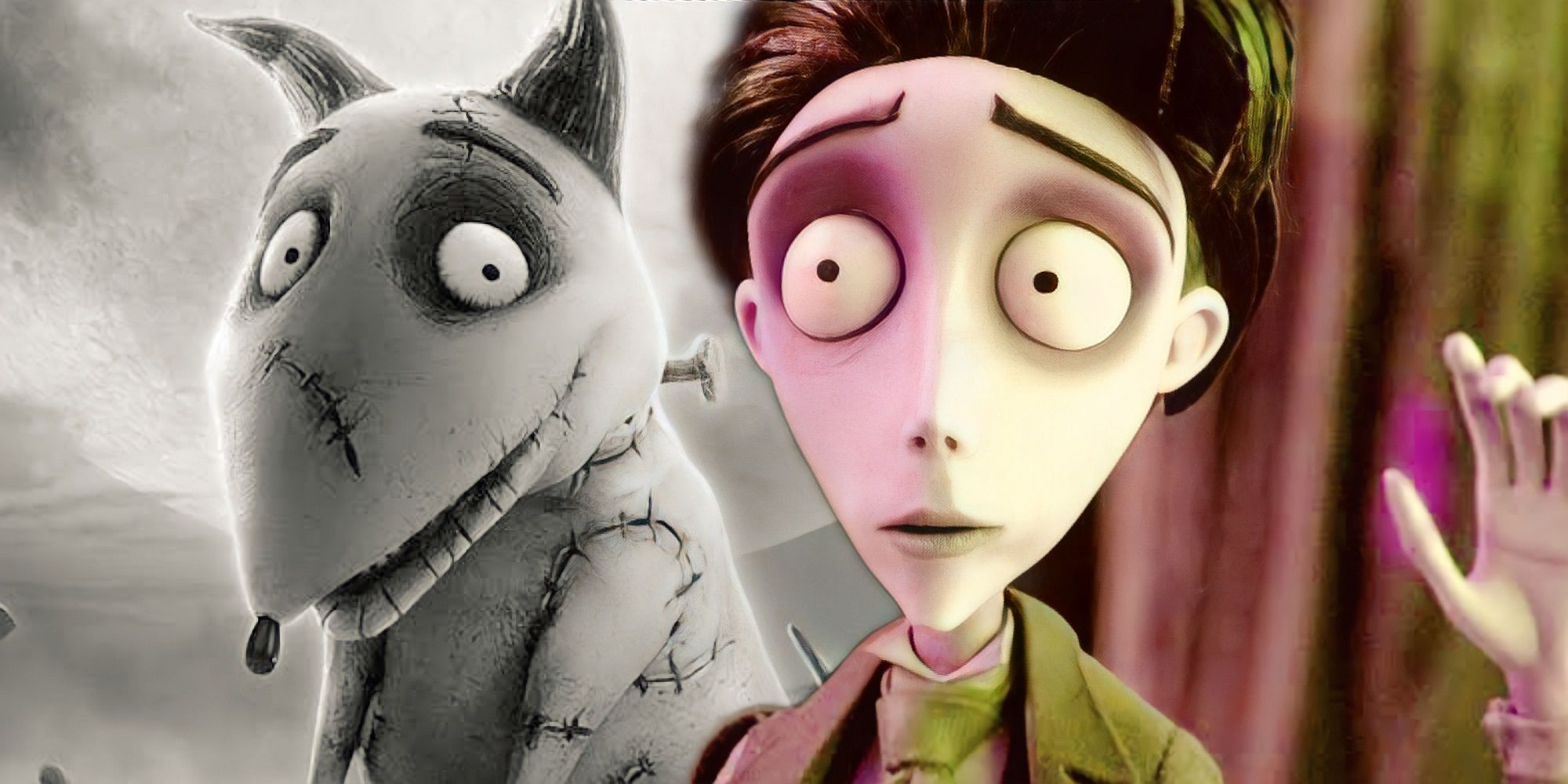 Frankenweenie's dead dog and Johnny Depp's Victor from Tim Burton's Corpse Bride