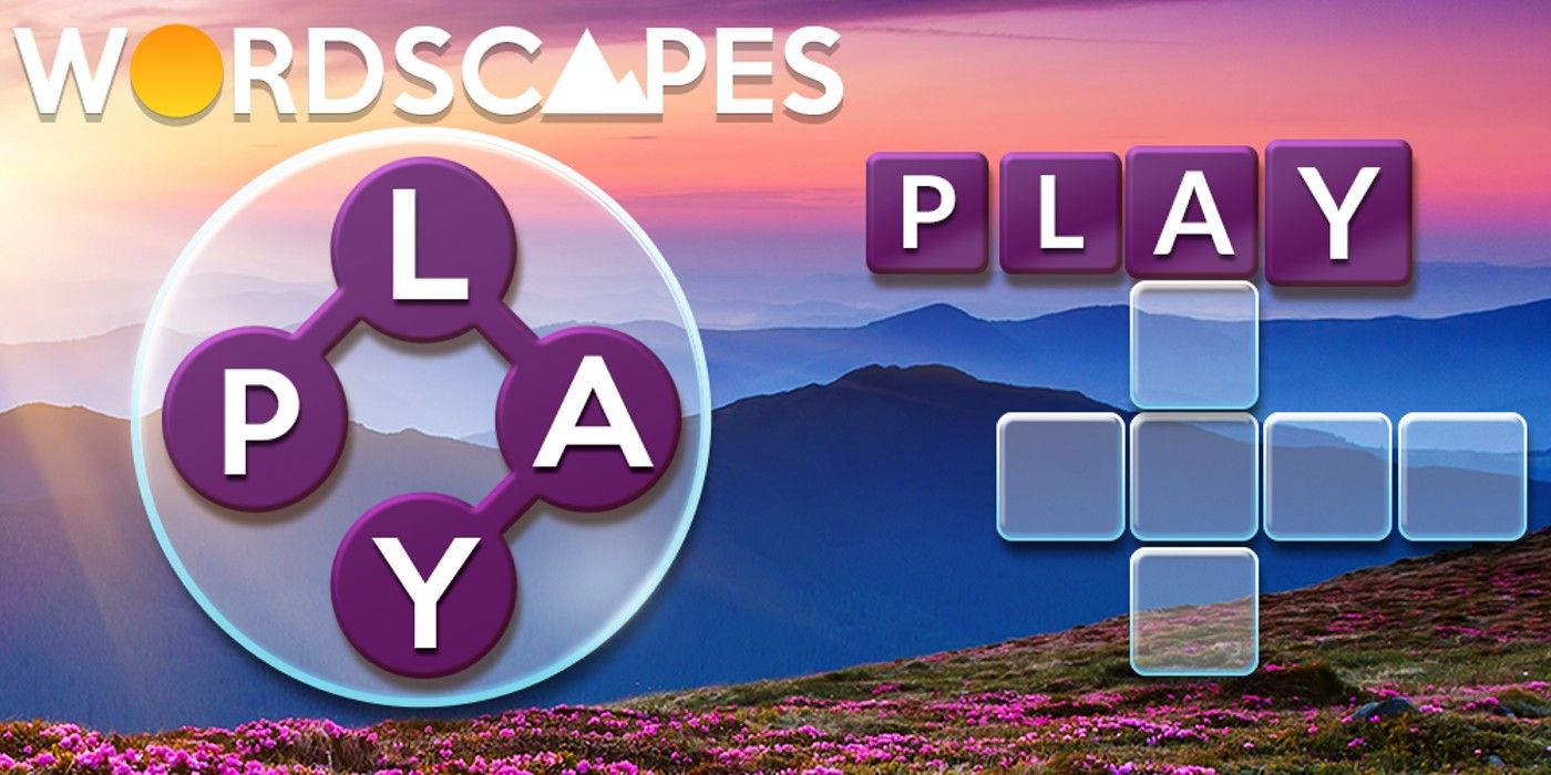 Image of gameplay in Wordscapes showing the word play.