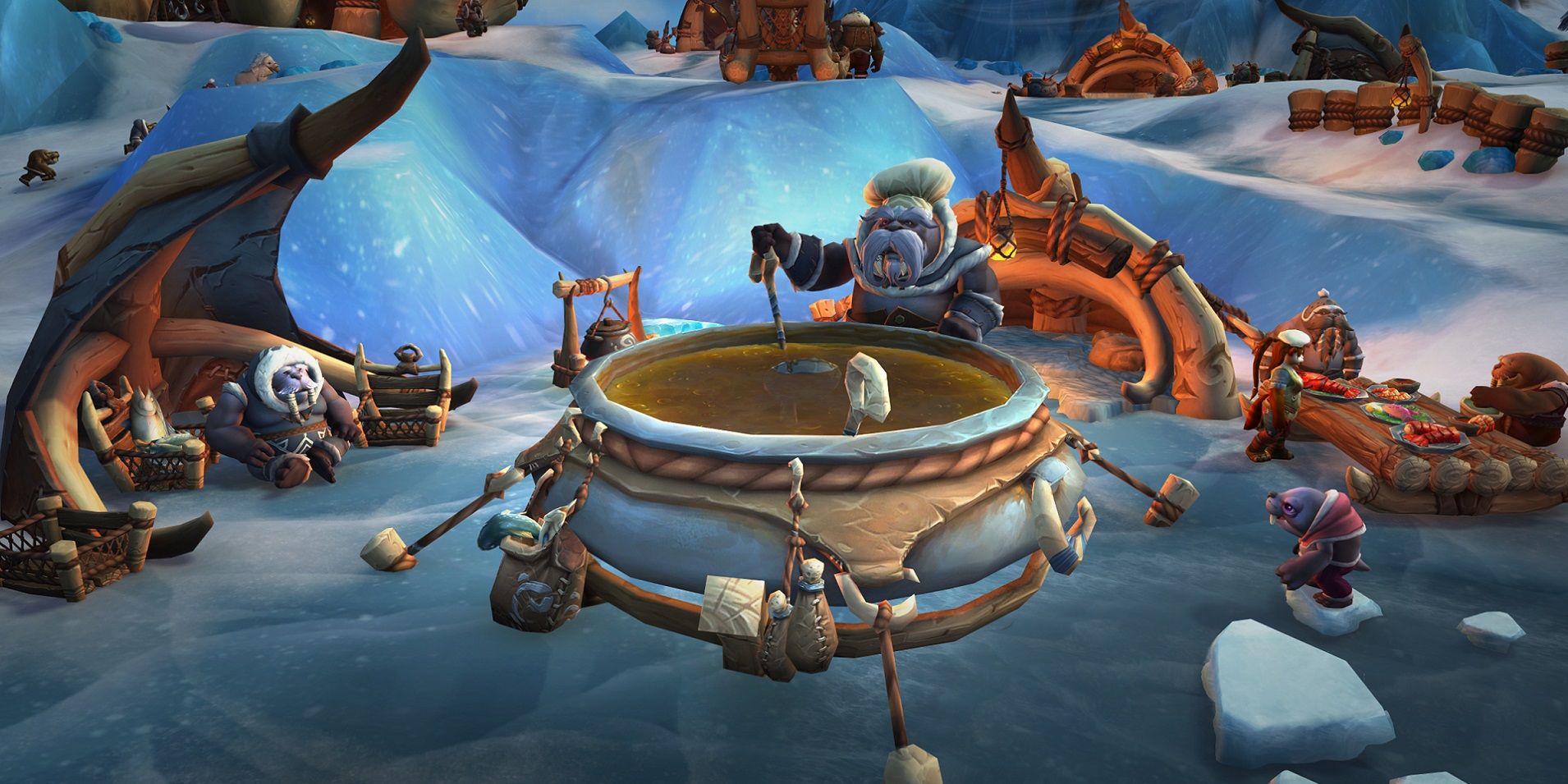 Buff soup being made in the Azure Span in World of Warcraft Dragonflight
