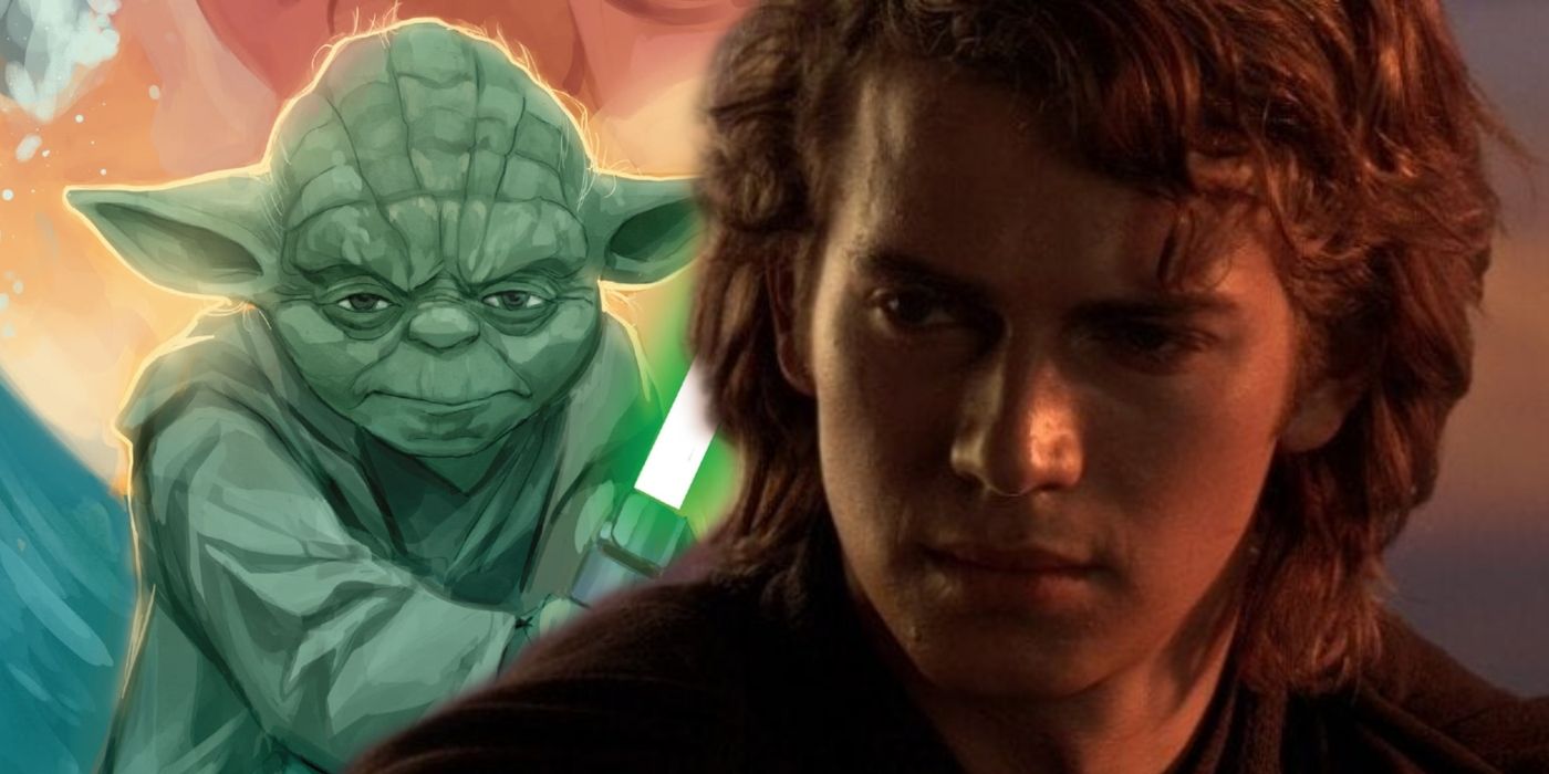 Star Wars: Yoda and Anakin Skywalker.