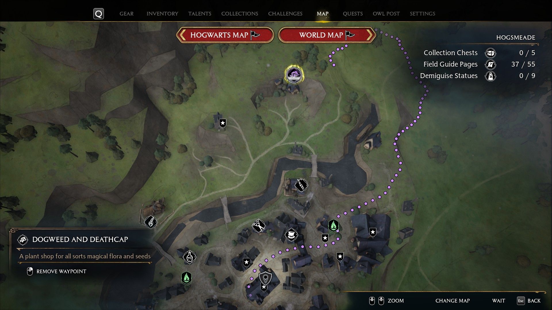 Dogweed &amp; Deathcap&rsquo;s Location on the Map