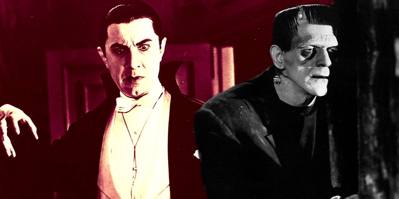 A composite image of Bela Lugosi and Boris Karloff