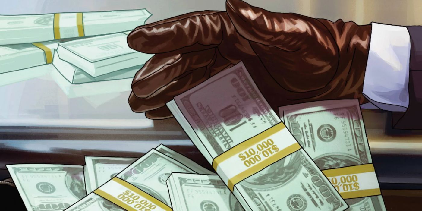 A glove sweeps up money in art for GTA 5