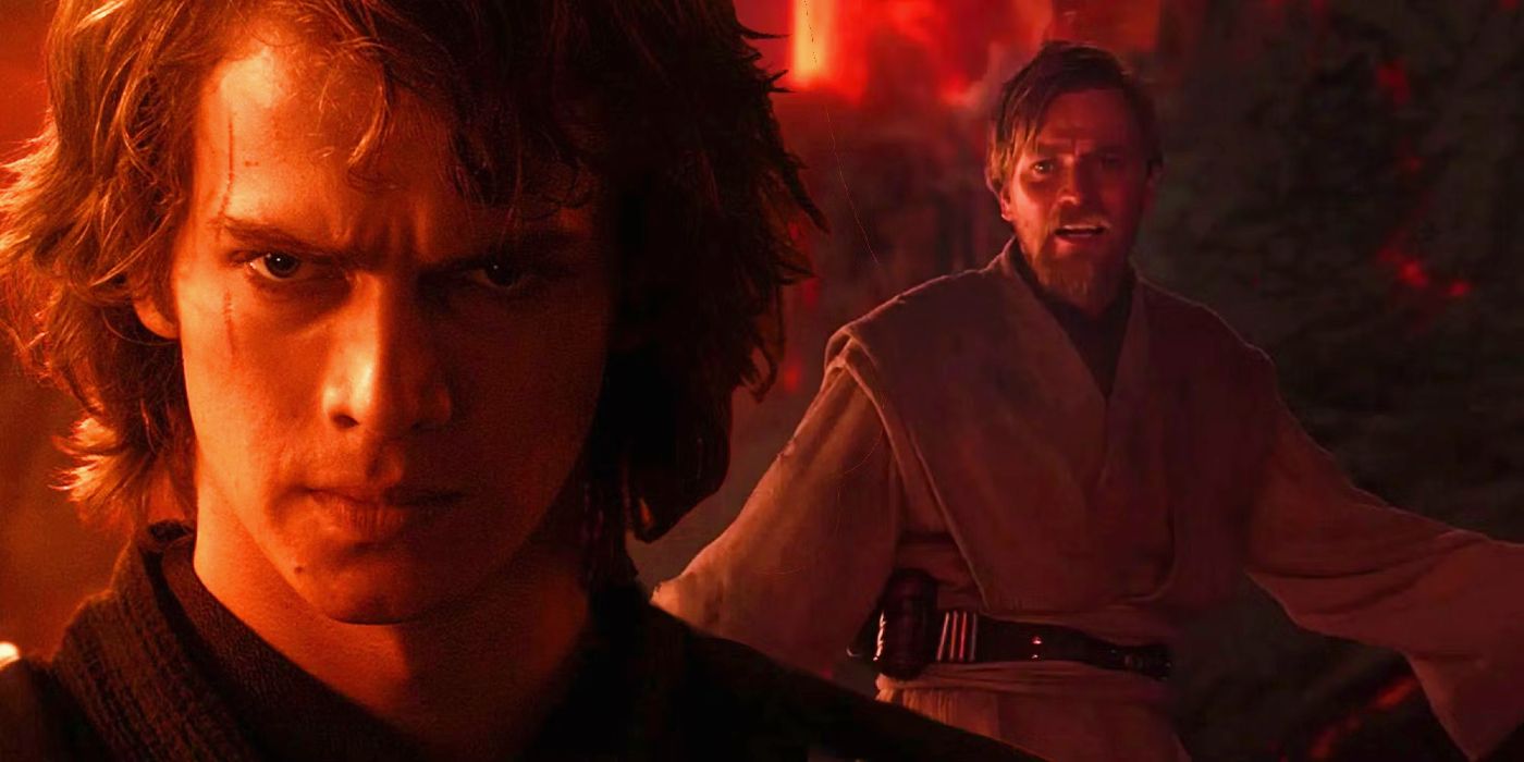 Anakin Skywalker and Obi-Wan Kenobi in Revenge of the Sith.