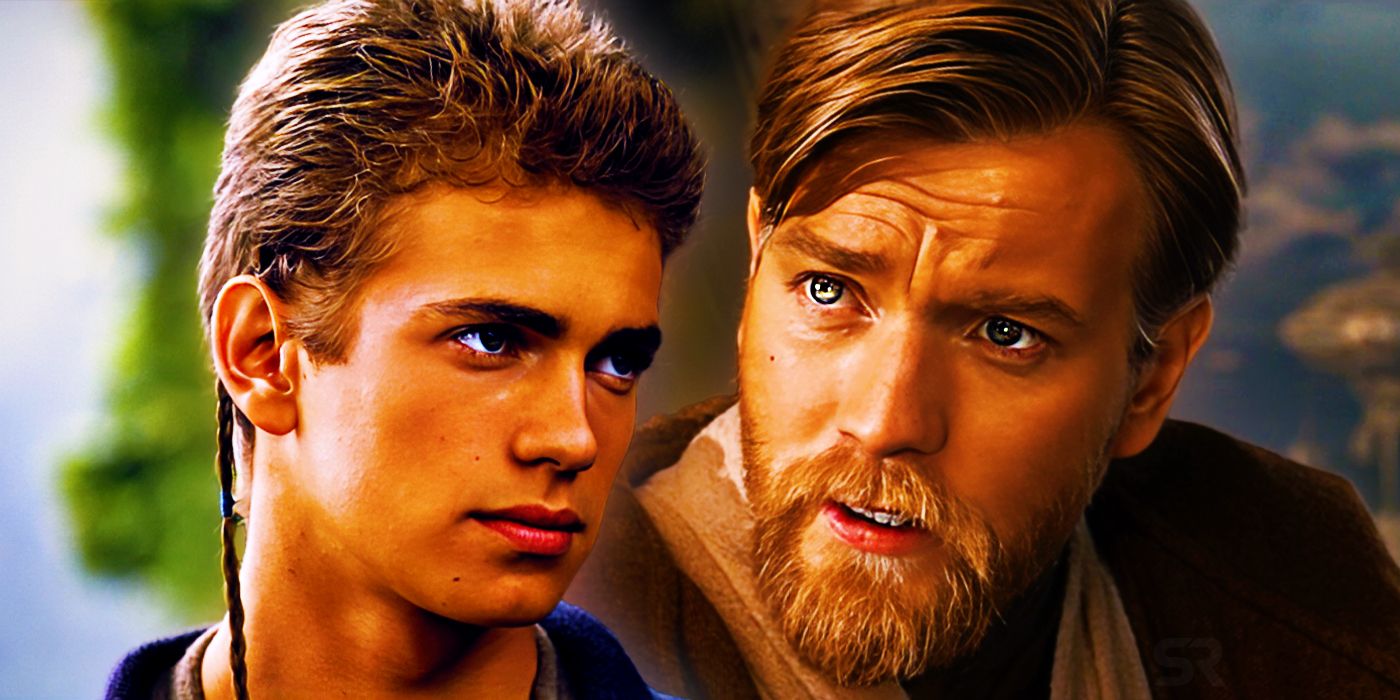 Anakin Skywalker in Attack of the Clones and Obi-Wan Kenobi in Revenge of the Sith.