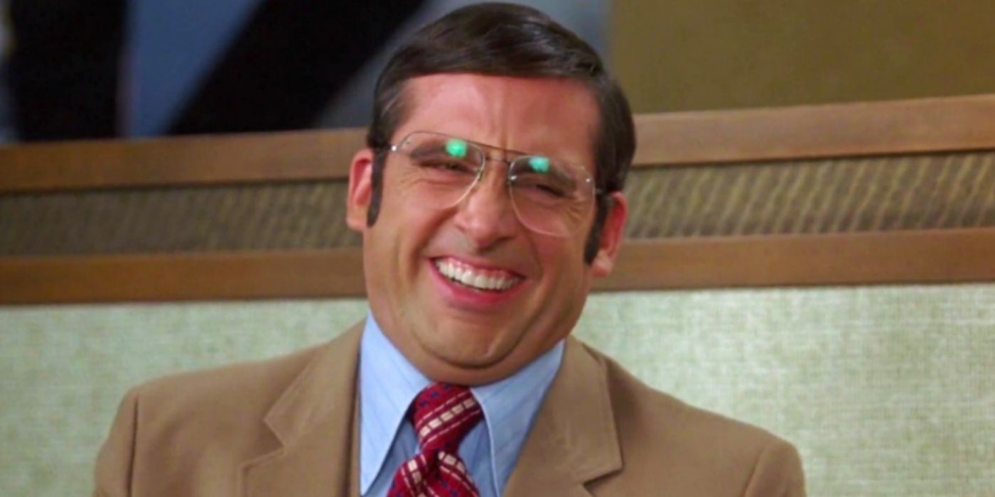 Steve Carell laughing as Brick in Anchorman
