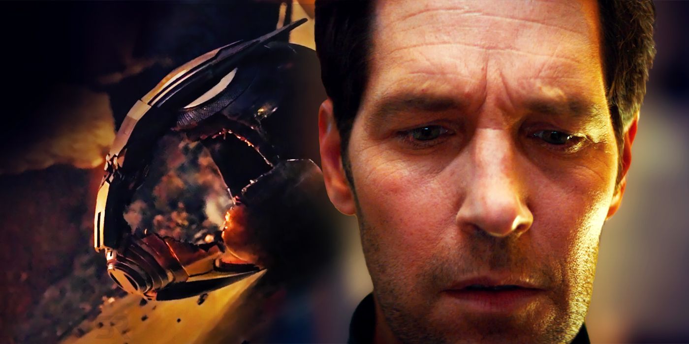 Scott Lang and his helmet in Ant-Man & The Wasp: Quantumania.