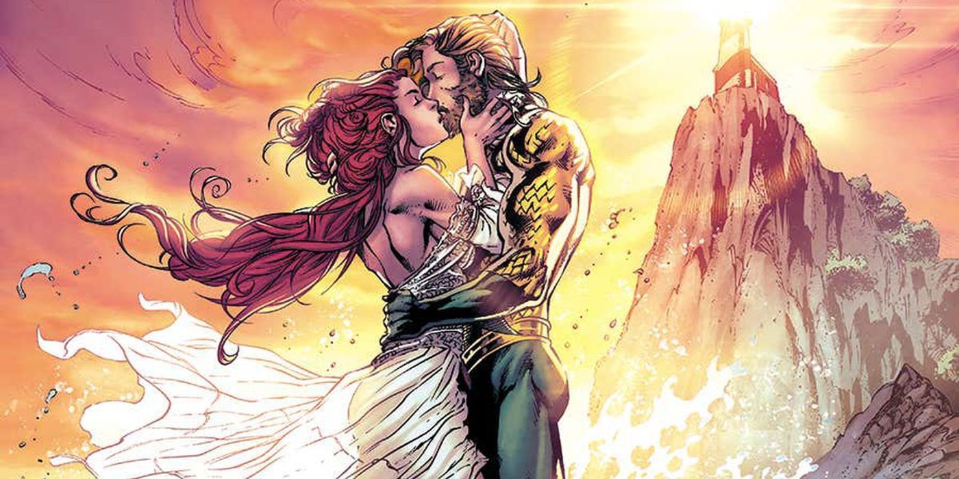 Aquaman and Mera Kiss DC Comics