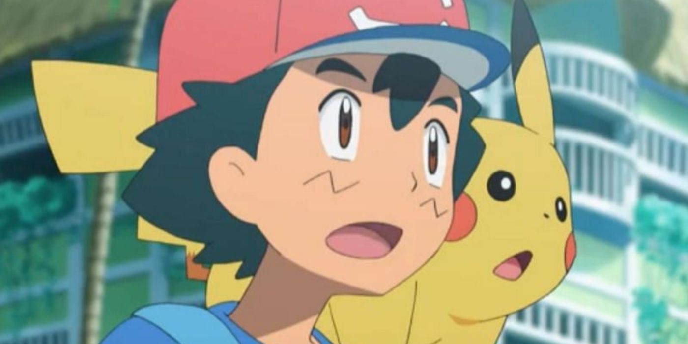 Ash dan Pikachu Pokemon terlihat kaget. 
