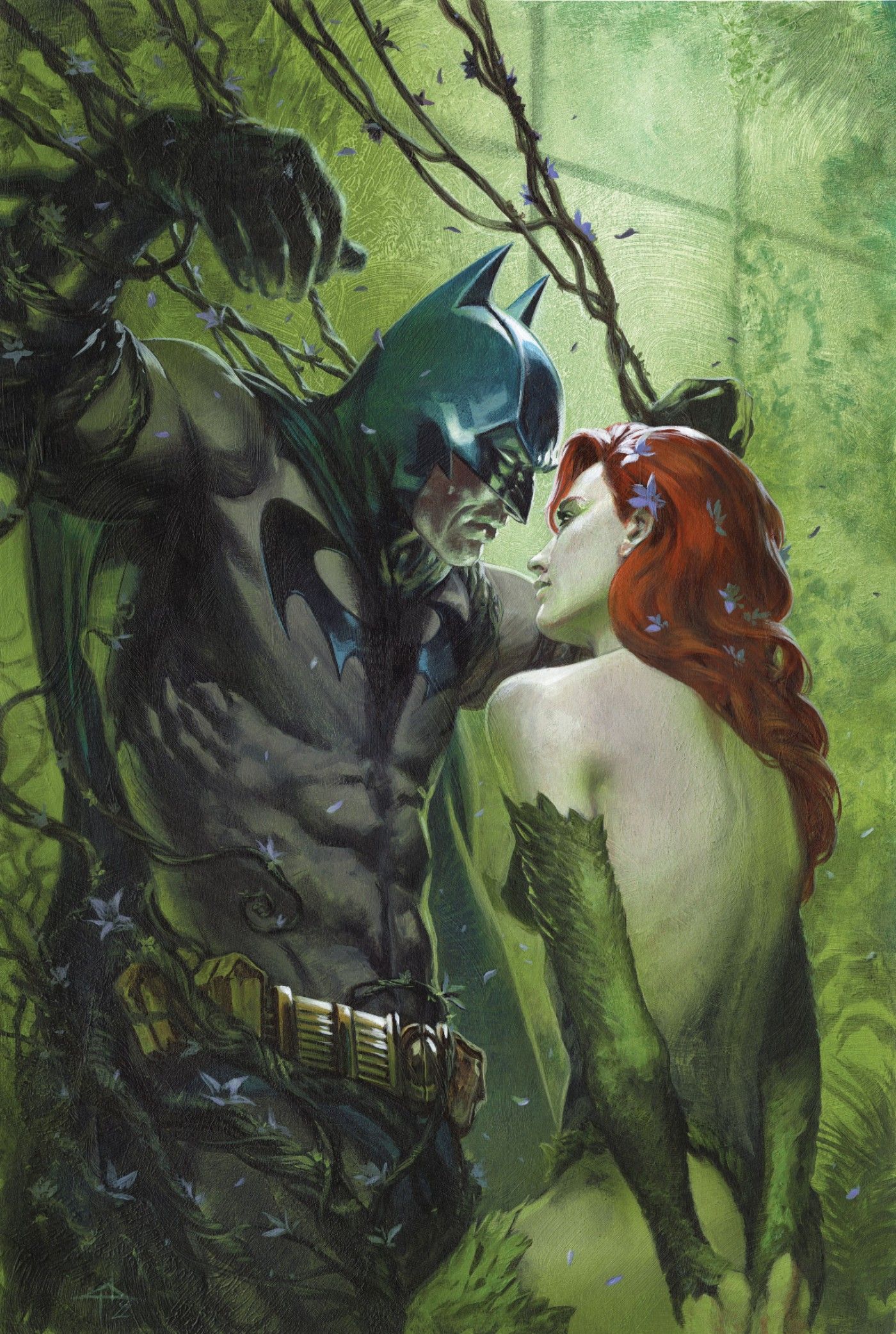 Batman and Poison Ivy Dell Otto Variant Cover