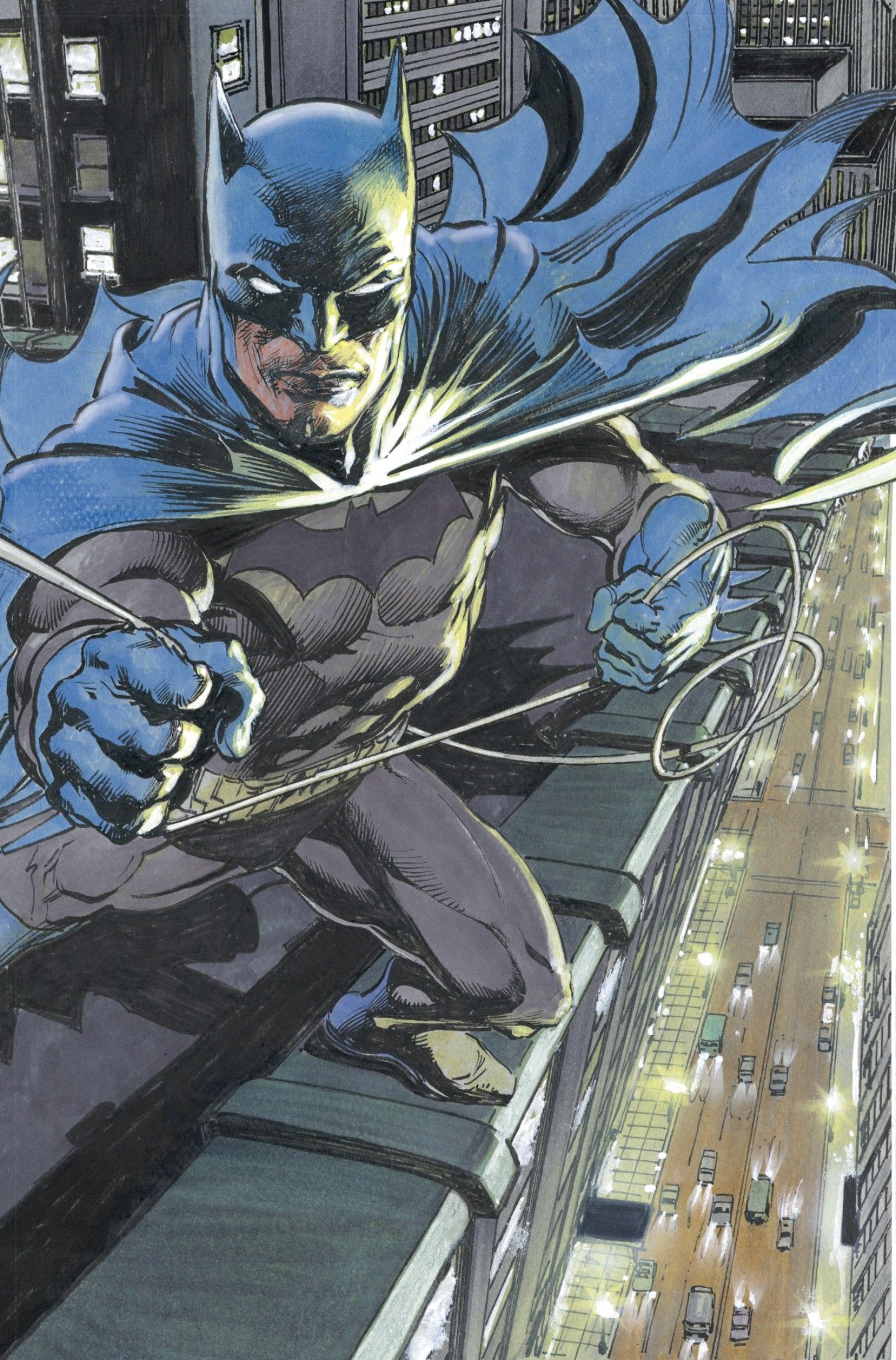 Batman in Blue Cowl and Cape Neal Adams Variant Cover