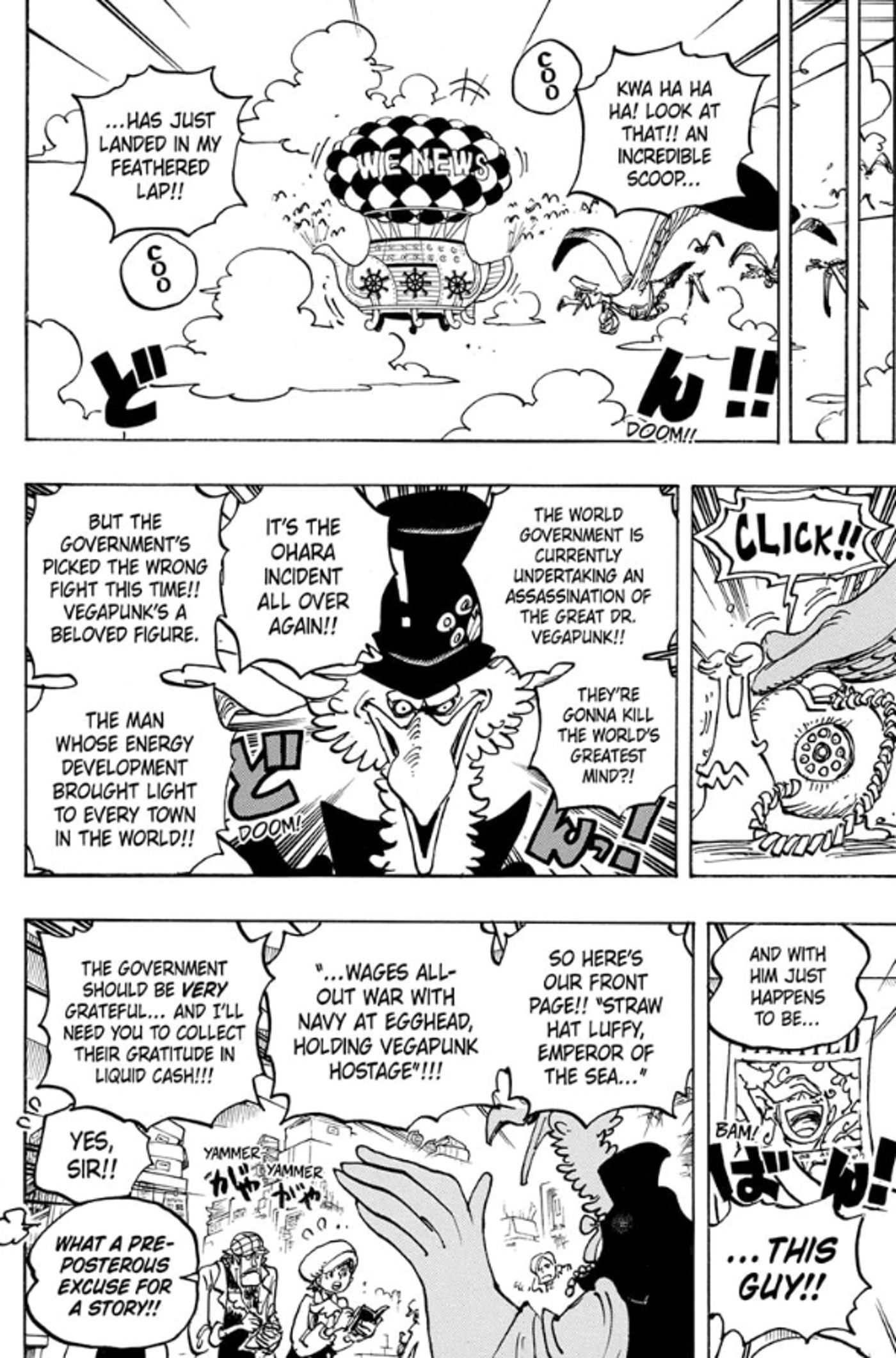 big news morgans talks about the world government and vegapunk in one piece