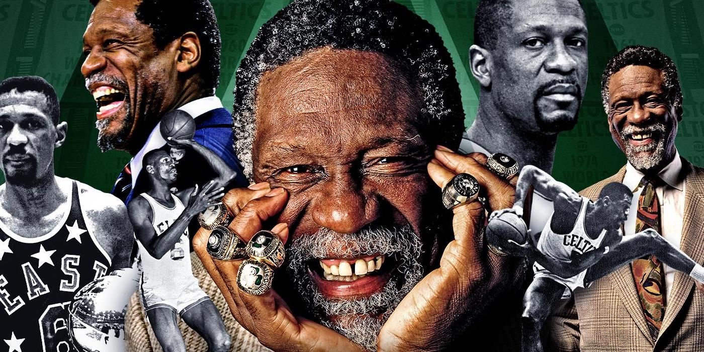 Bill Russell pictured with his rings.