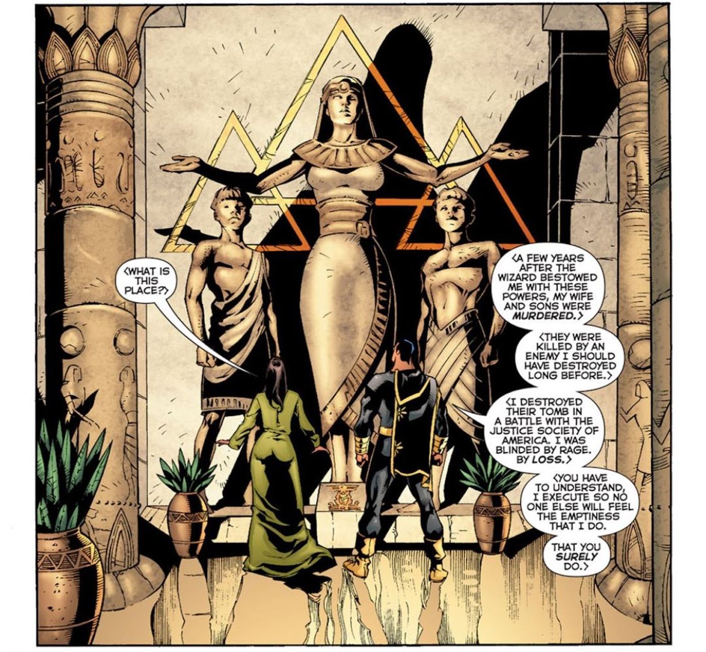 Black Adam Tells Isis His Origin DC Comics