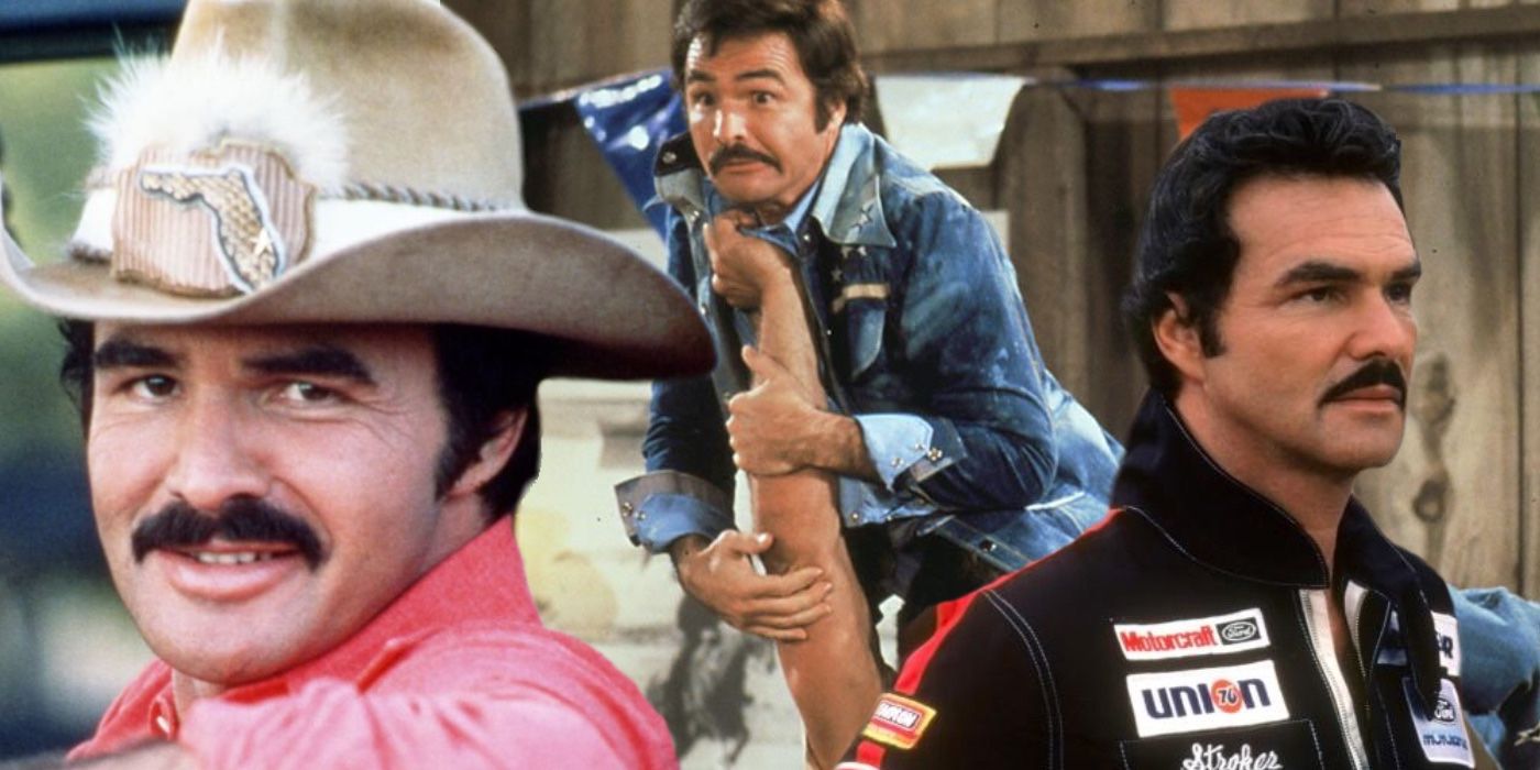 A composite image of Burt Reynolds in Hal Needham Movies