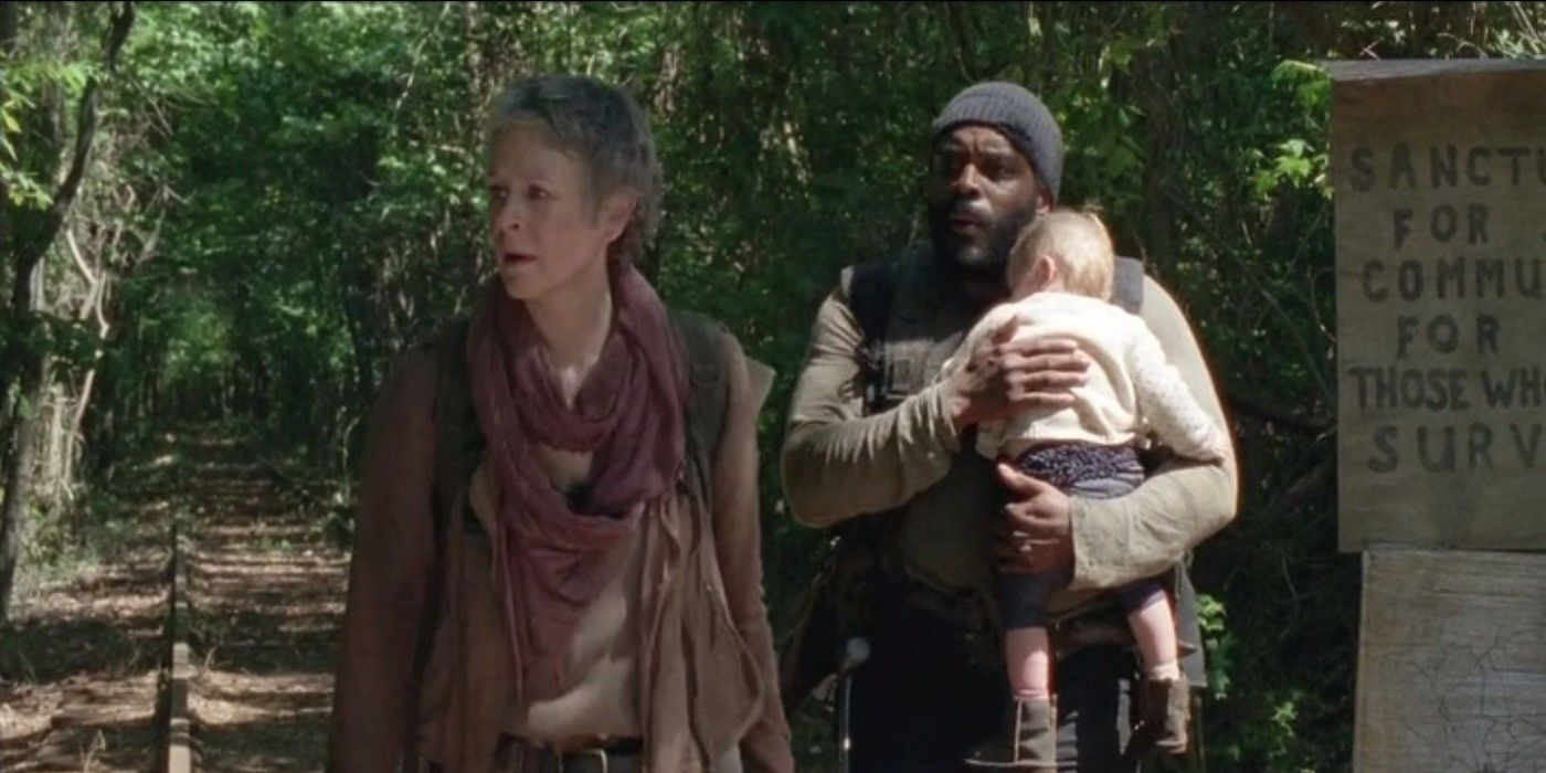 Carol Tyreese and Judith in Walking Dead