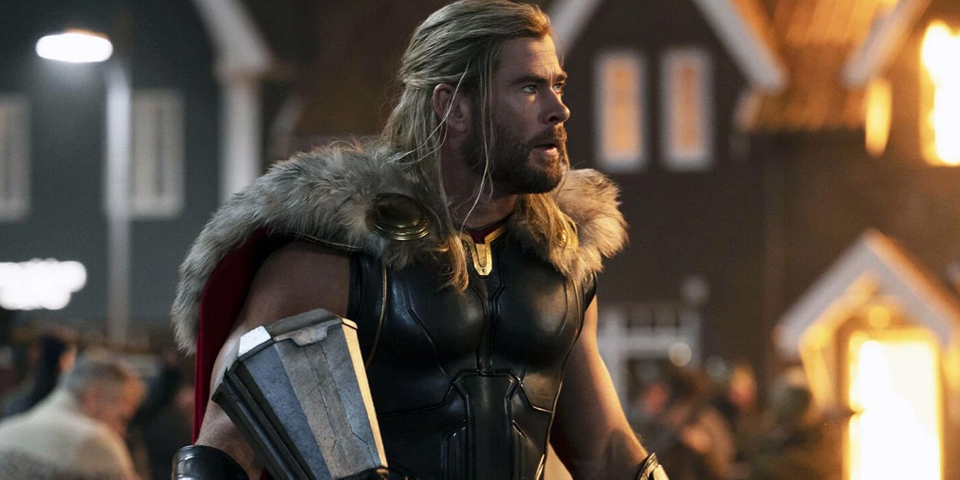 chris hemsworth as thor in thor love and thunder