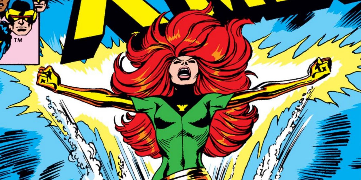 Jean Grey possessed by the phoenix force in X-Men cover cropped