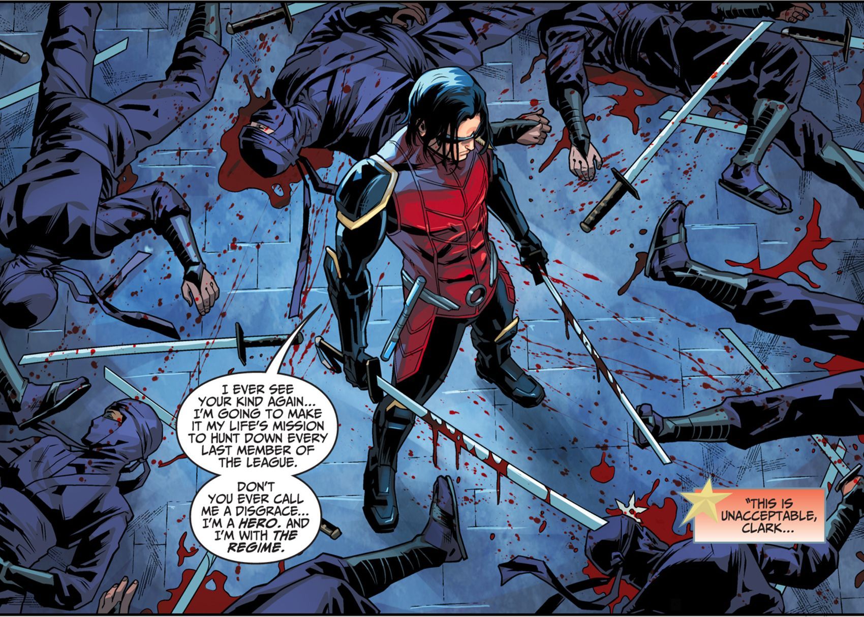 Damian Wayne Kills League of Assassins Injustice DC Comics