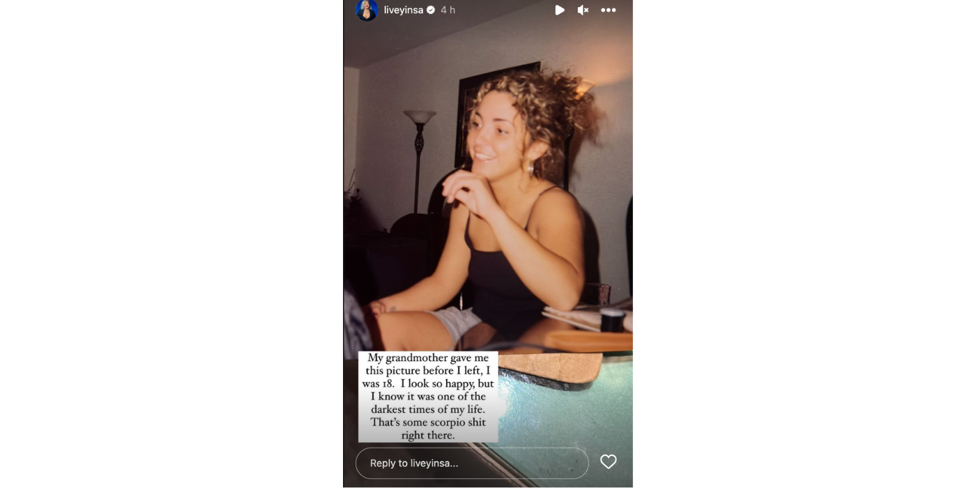 Daniele Gates reminiscência do Instagram jovem de 18 anos em noivo de 90 dias