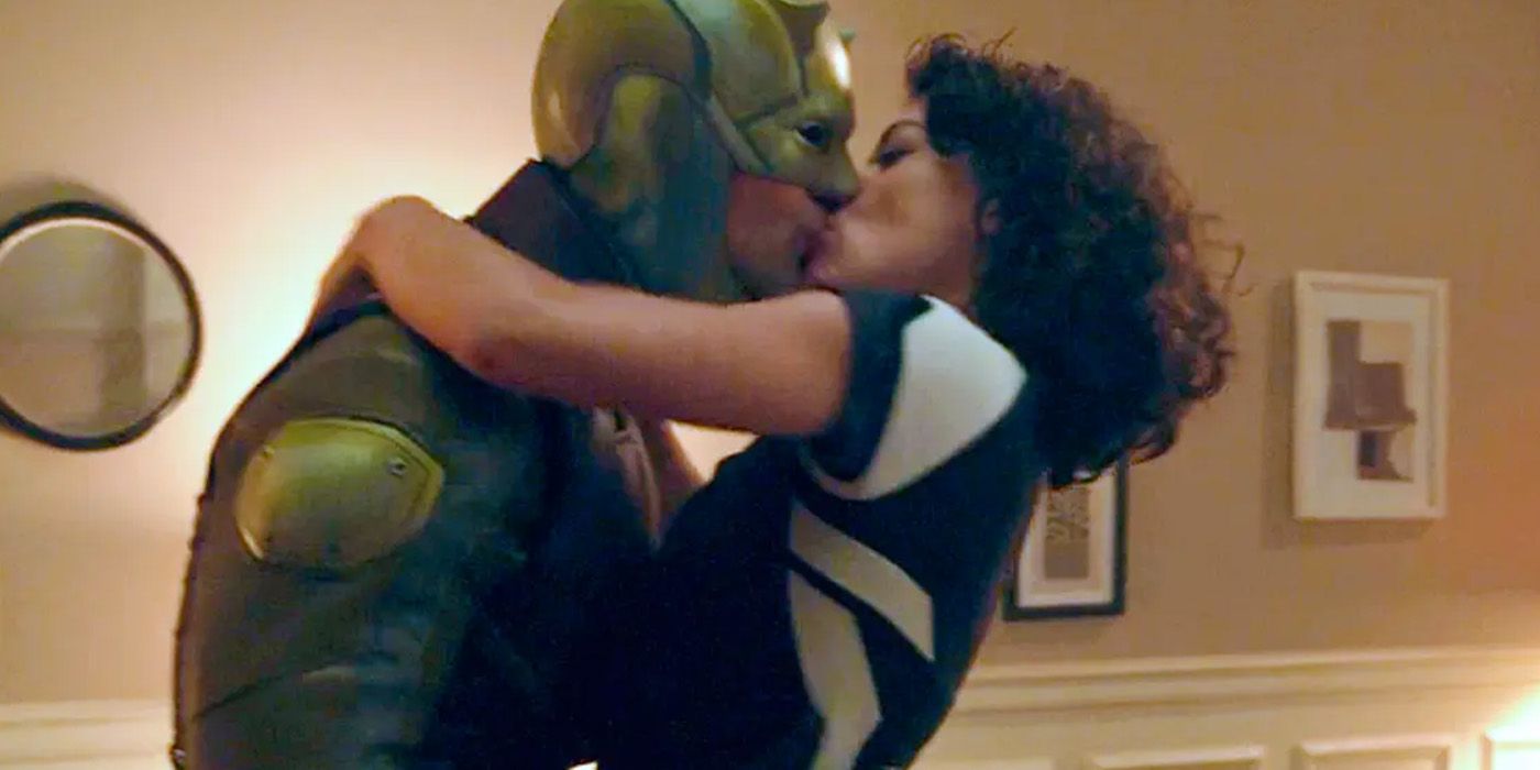 Daredevil and Jennifer Walters kissing in She-Hulk: Attorney At Law