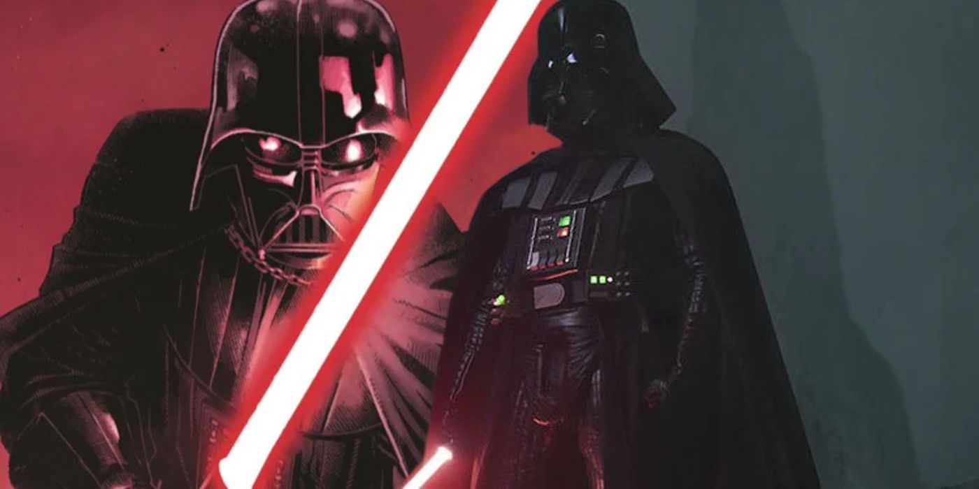 Marvel's Darth Vader next to Vader from Obi-Wan Kenobi episode 6