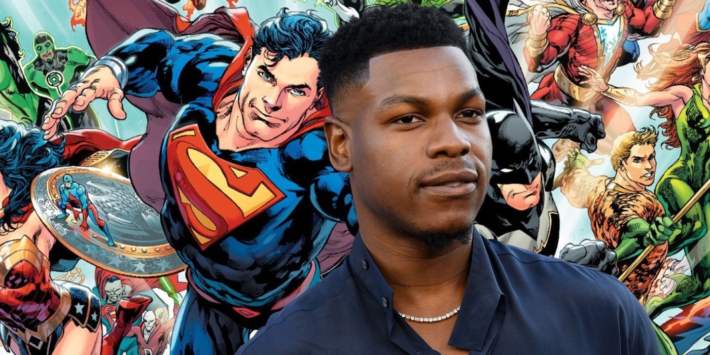 John Boyega and DC Comics artwork.