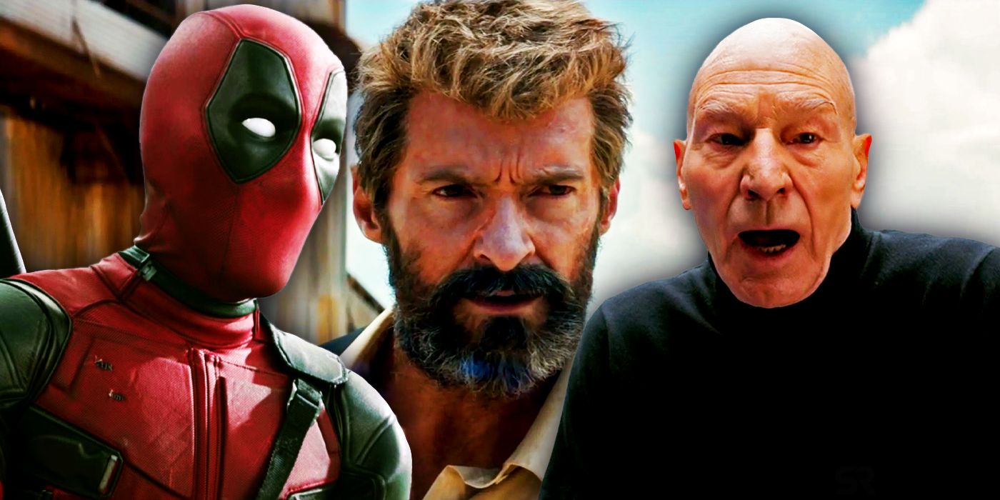 deadpool with hugh jackman as wolverine and patrick stewart as professor x in deadpool 3 and logan