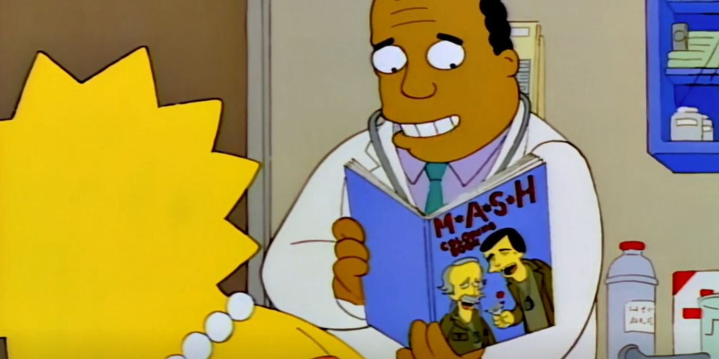 dr hibbard lendo mash nos simpsons