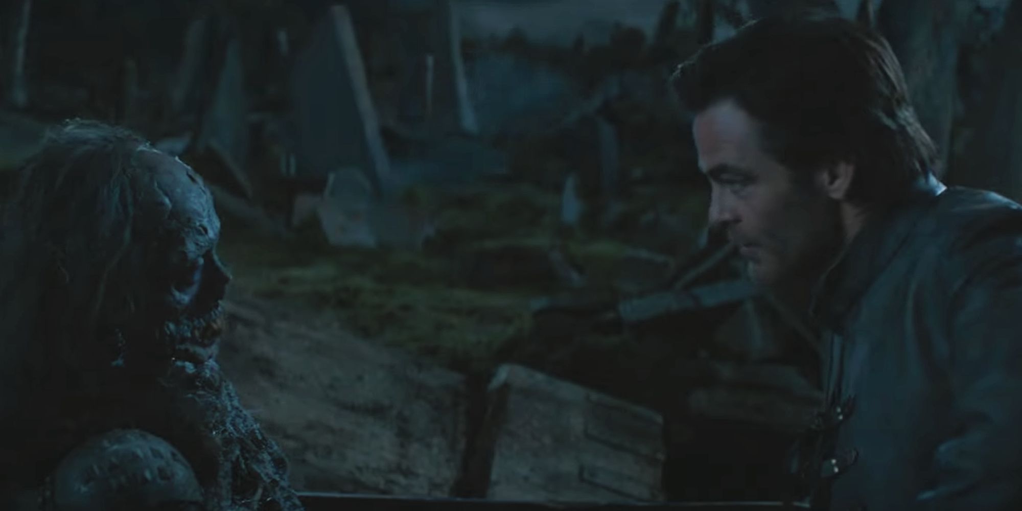 Dungeons and Dragons Honor Among Thieves Chris Pine as Edgin Speaking To The Dead