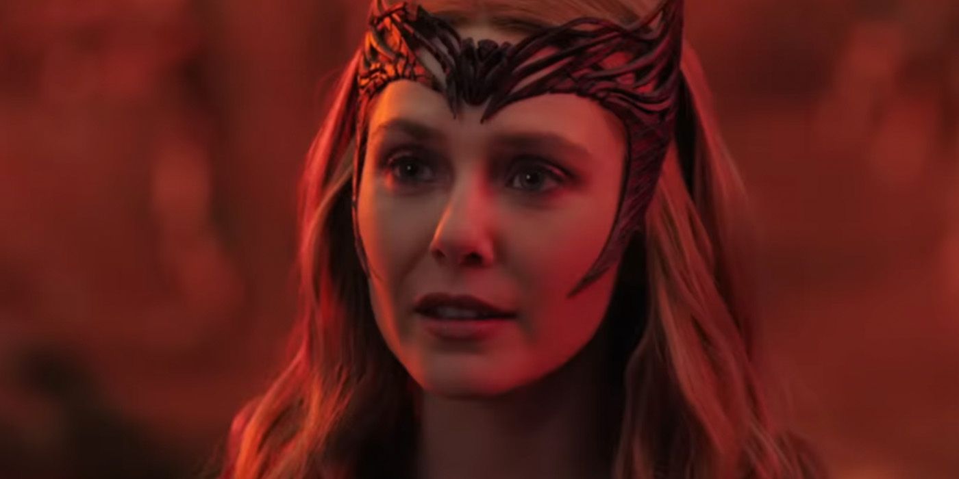 elizabeth olsen as wanda maximoff aka scarlet witch in doctor strange in the multiverse of madness