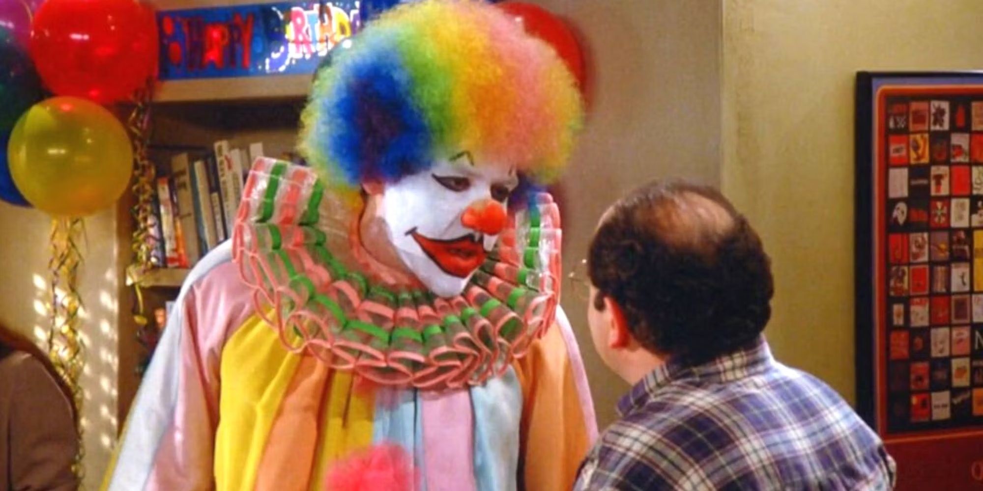 Eric the clown talks to George in Seinfeld