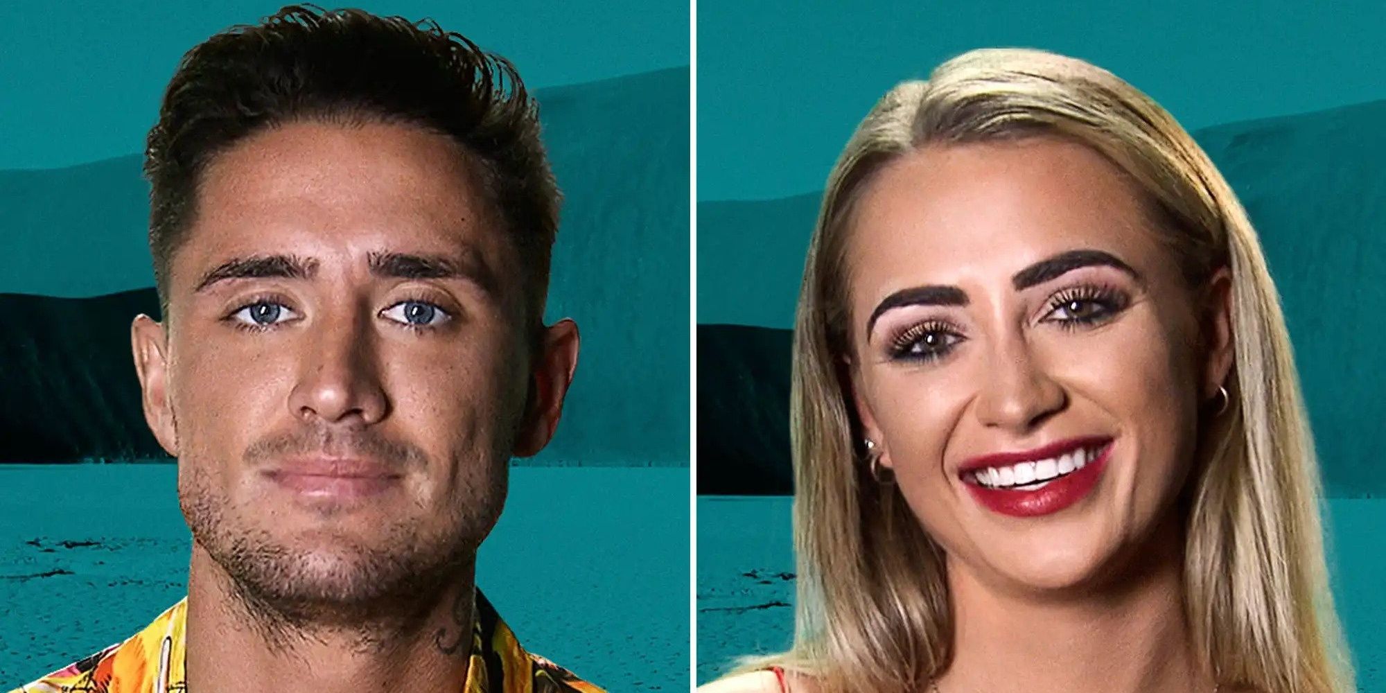 split image of Stephen Bear and Georgia The Challenge in front of blue background