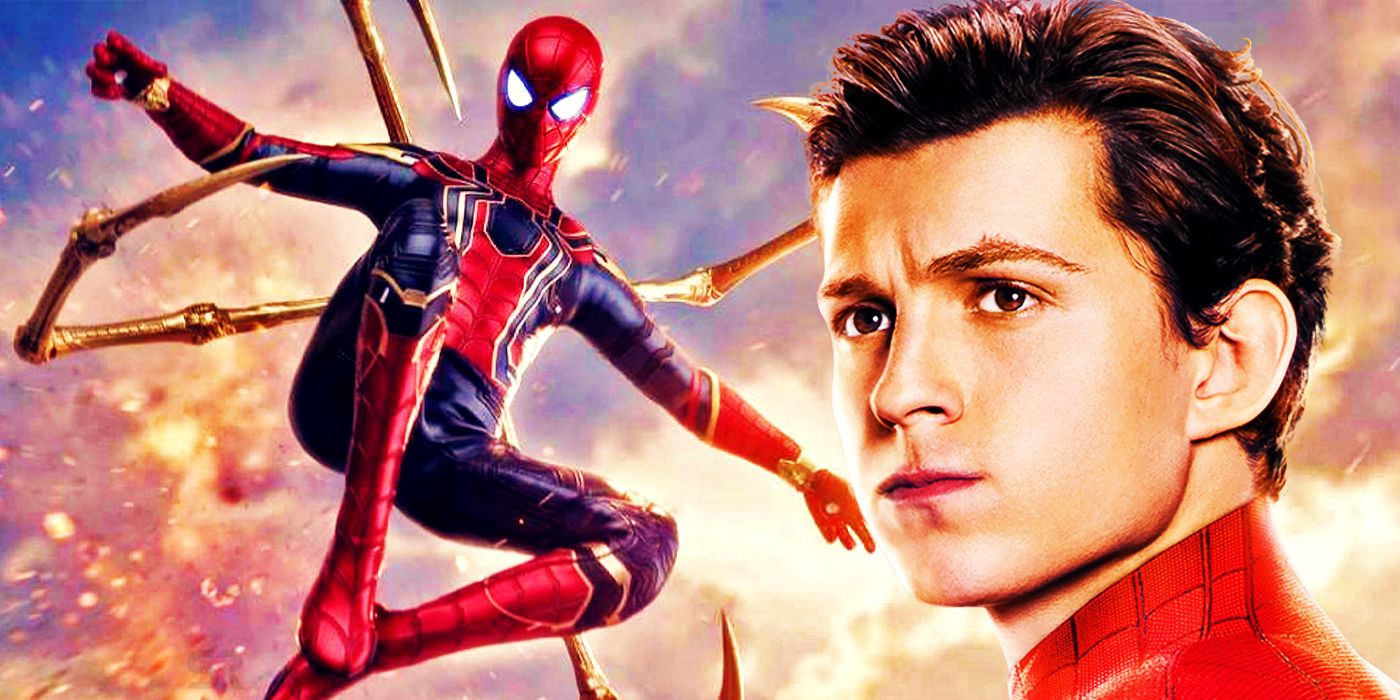 Tom Holland and Iron Spider in Spider-Man: Far far Home