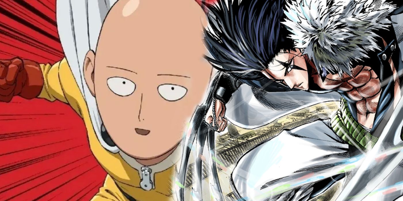 feather and saitama from one-punch man