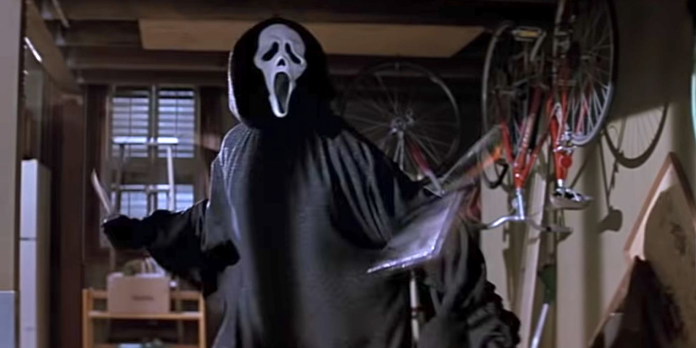 Ghostface in the Garage in Scream 1996