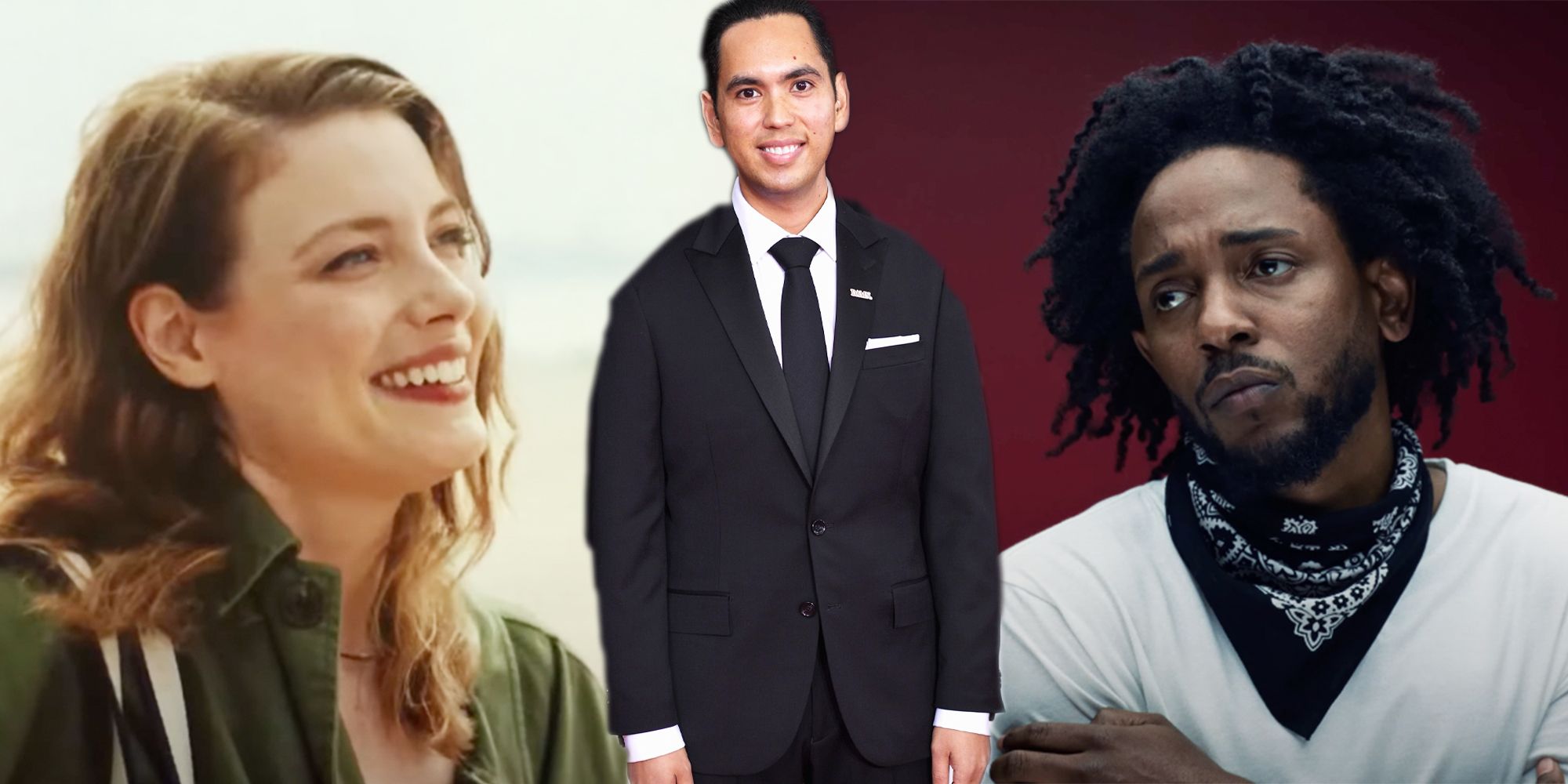 Gillian Jacobs in The Seven Faces of Jane, producer Jason Baum, and Kendrick Lamar in The Heart Part 5