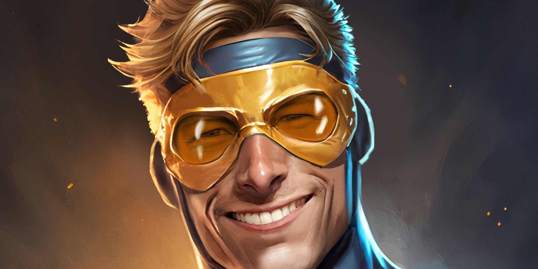 Глен голд. Бустер Голд. Booster Gold. Дрю Пауэлл арт.