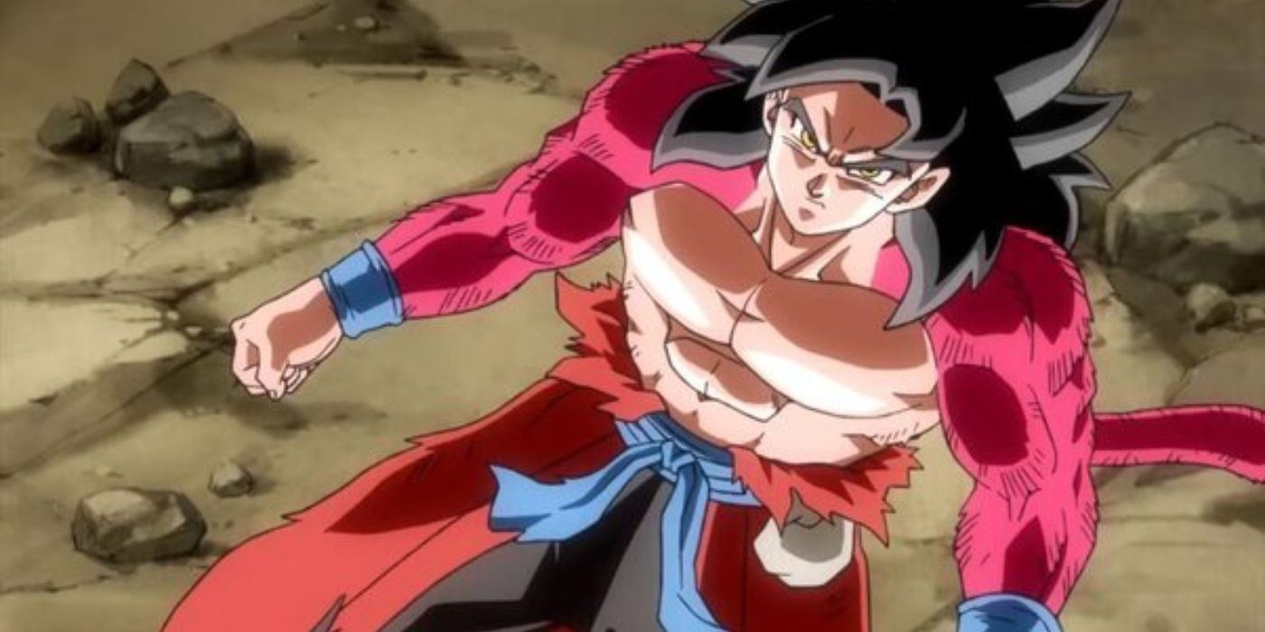 Goku as a Super Saiyan 4. 