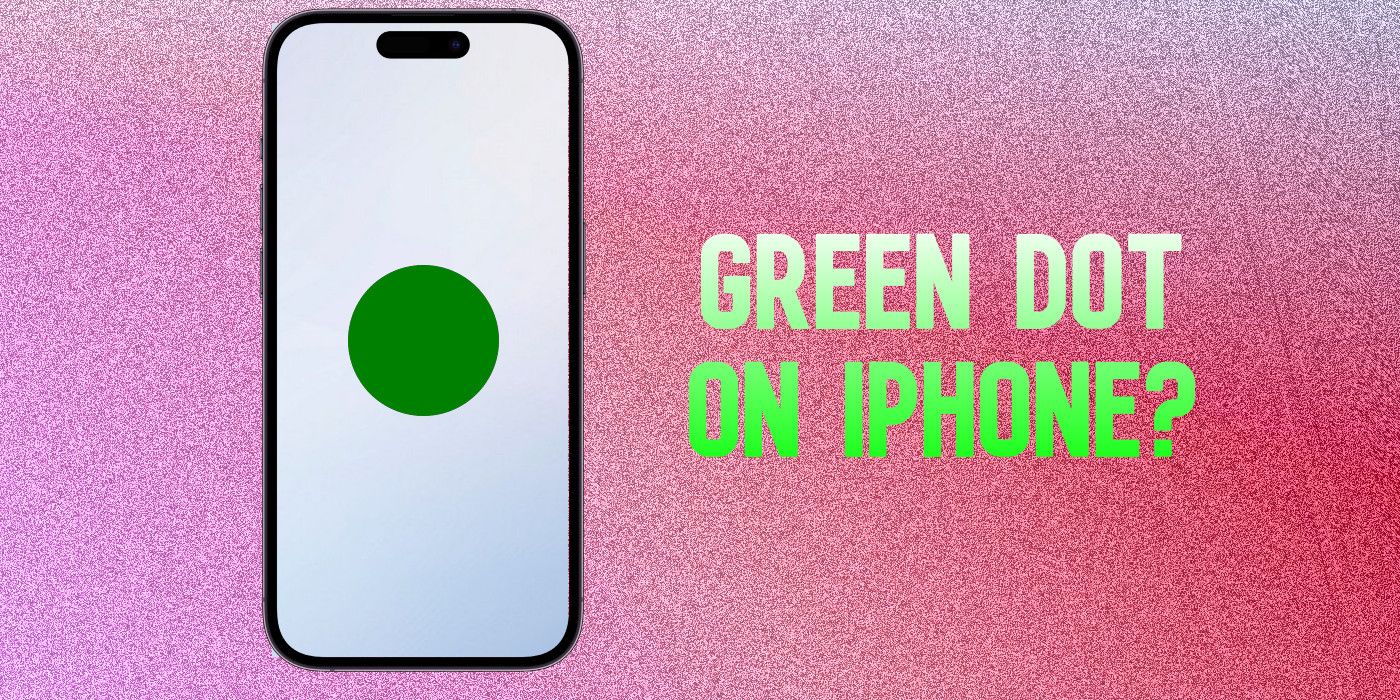 iphone 12 green dot top right