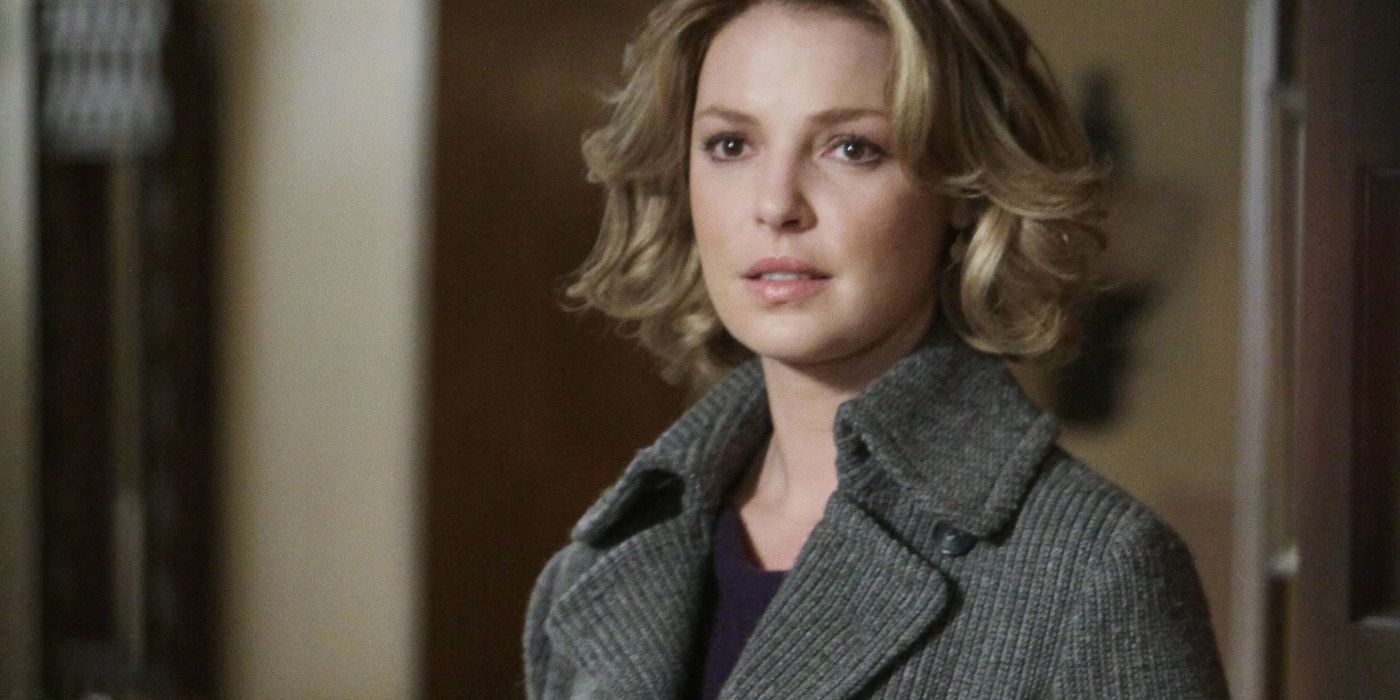 Izzie looking serious and thoughtful on Grey's Anatomy