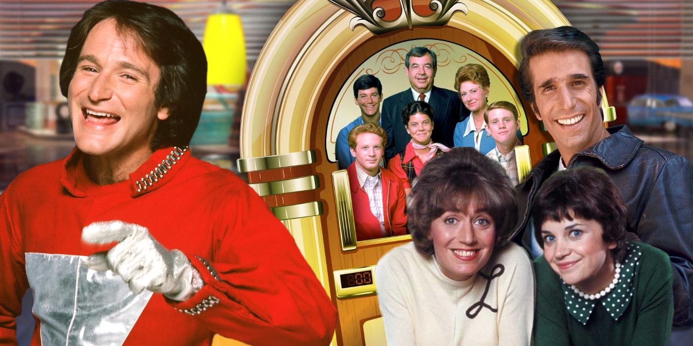 A composite image of Happy Days and its various spinoffs 