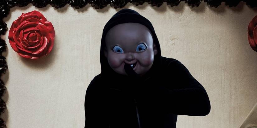Happy Death Day Baby Superimposed on Cake
