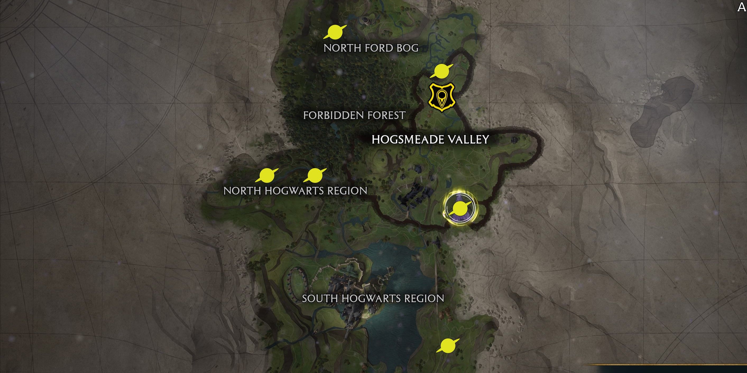 The locations of the Northern Landing Platforms in Hogwarts Legacy