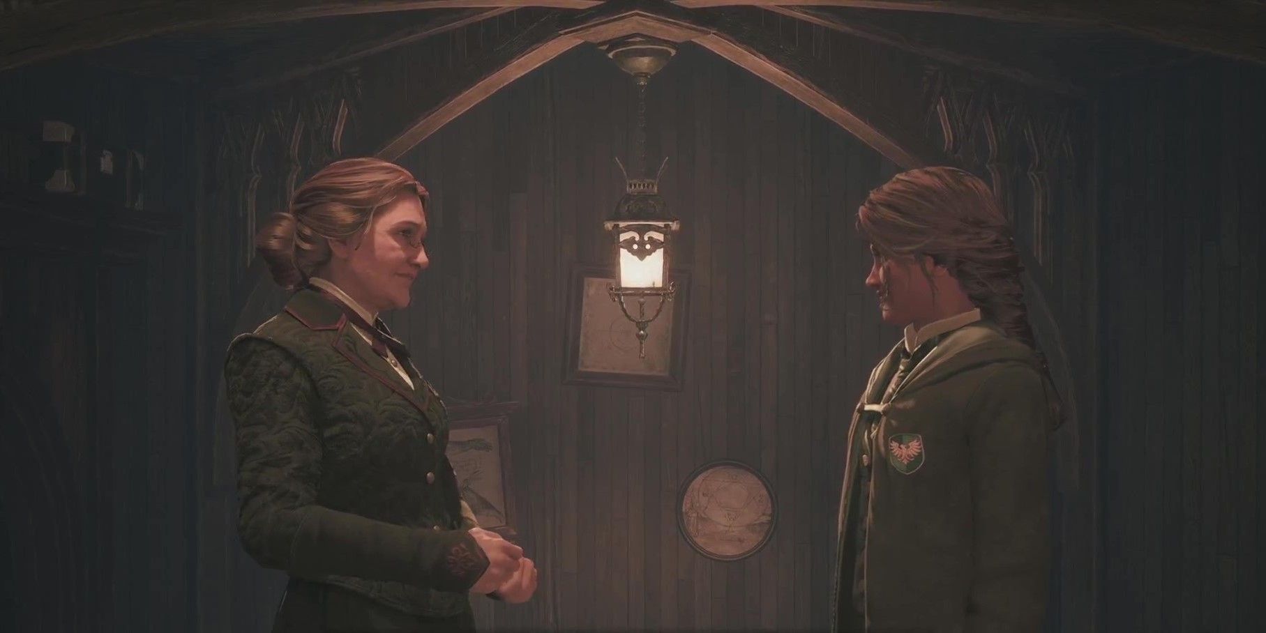Professor Weasley and the Player in Hogwarts Legacy