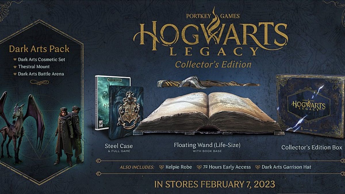 Página inicial da edição de colecionador do legado de Hogwarts