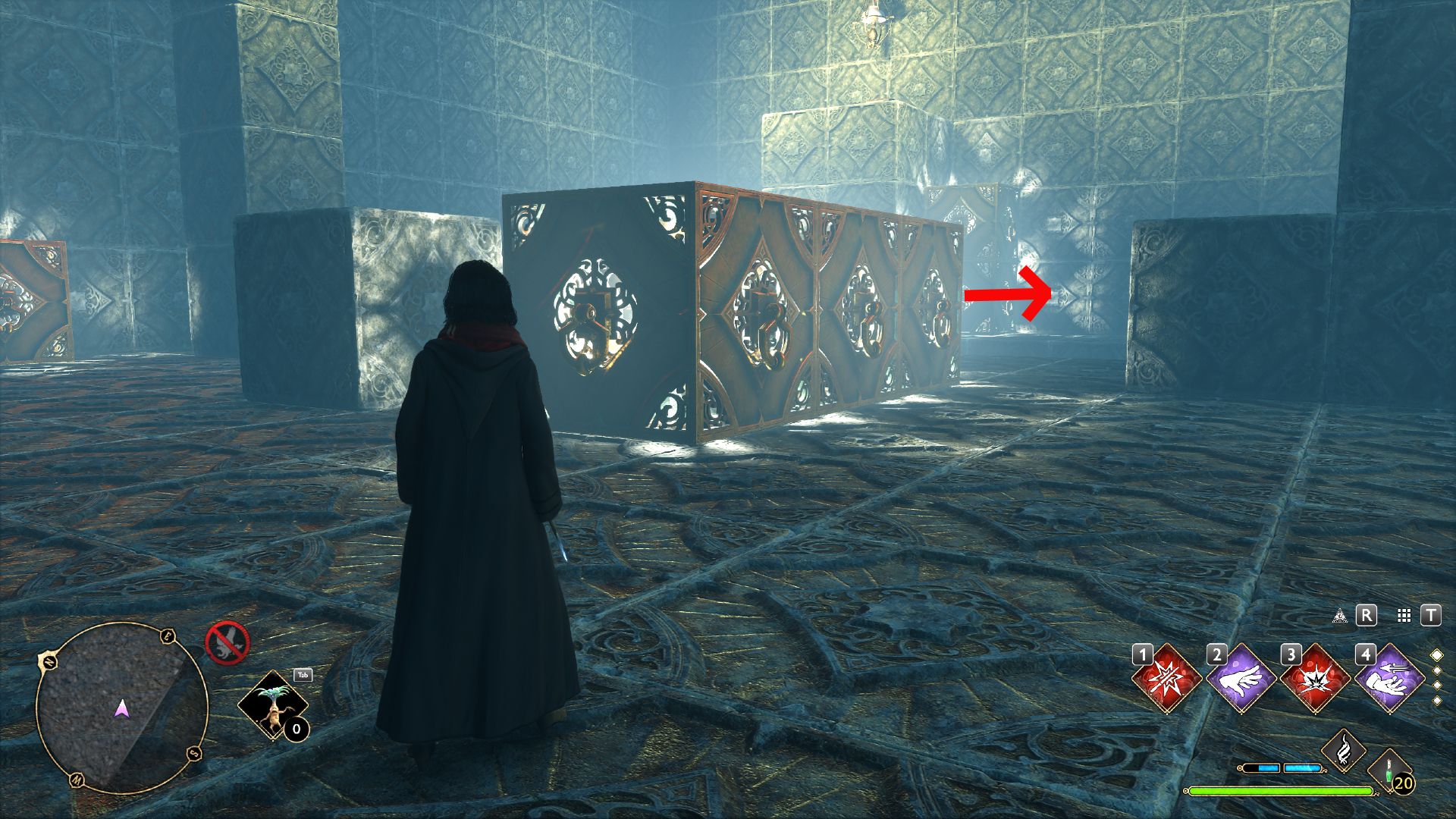 Hogwarts Legacy Depulso Puzzle Room One Third Chest Step Eight