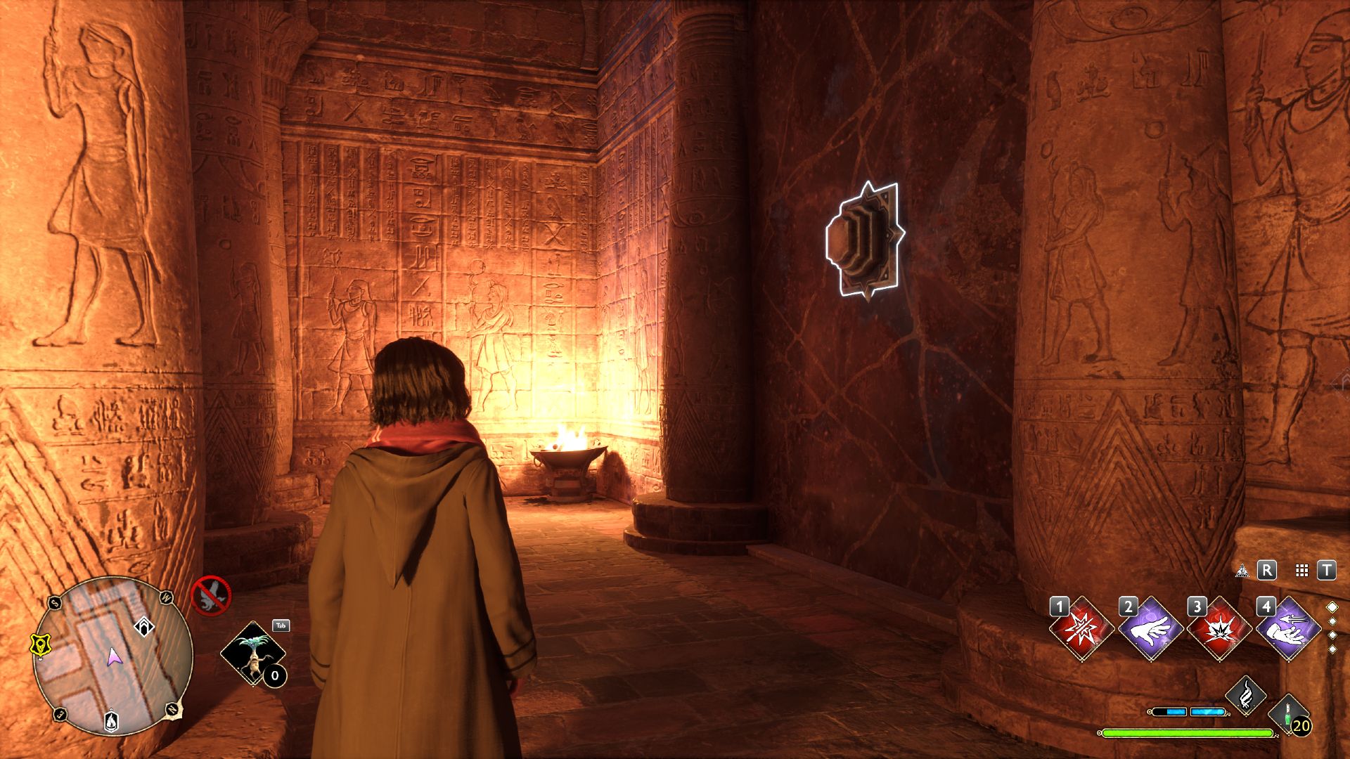 Hogwarts Legacy Player Looking At Depulso Puzzle Room 2 Entrance