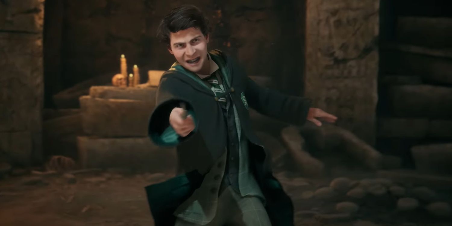 Sebastian, de Hogwarts Legacy, está prestes a escalar Avada Kedavra.