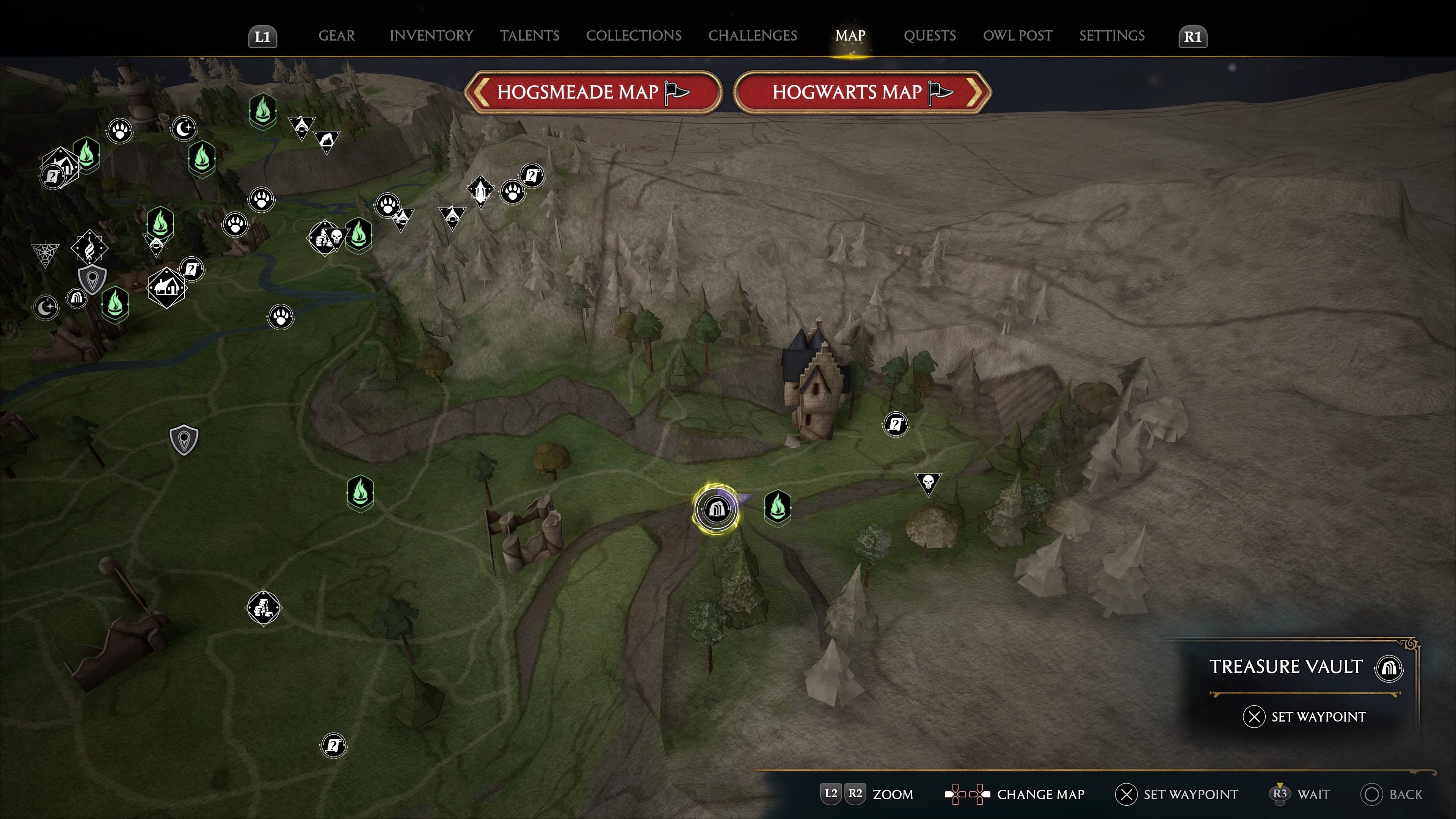 Hogwarts Legacy Map Image Showing Vault #18